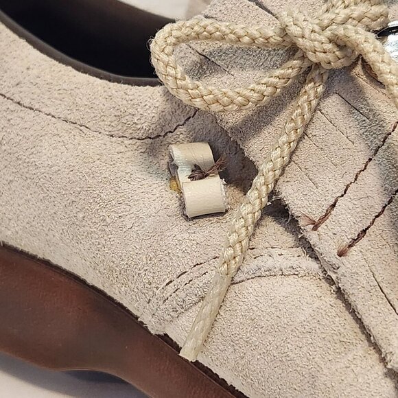 Vintage Senator Suede Golf Cleats‎ Women's 6.5M Saddle Shoe Kilties Niche *Rare* - Picture 6 of 13